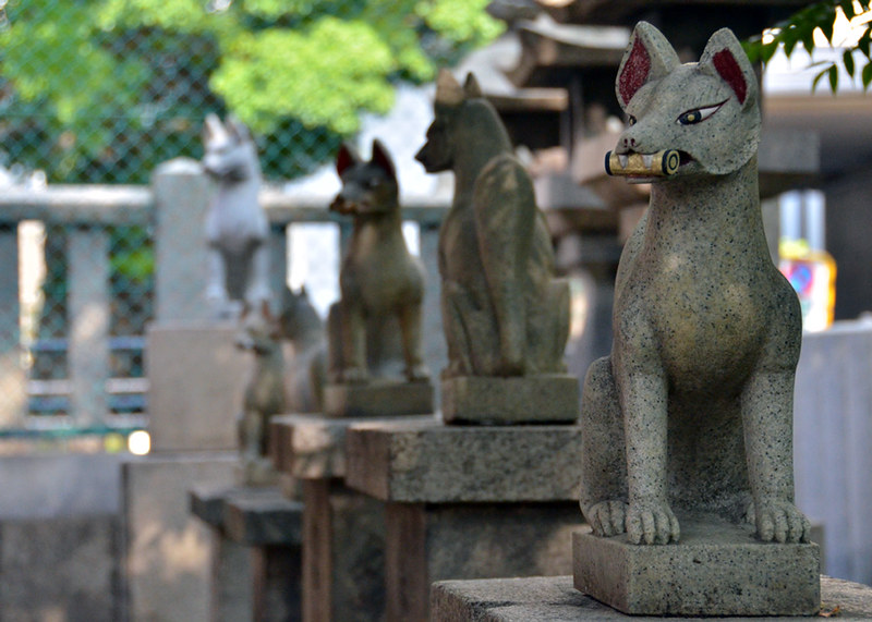 Kitsune statues