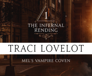 The Infernal Rending #1 Mel's Vampire Coven by Traci Lovelot teaser image with cityscape and magic glow