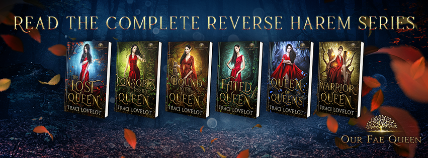 Our Fae Queen complete reverse harem series showing all 6 books