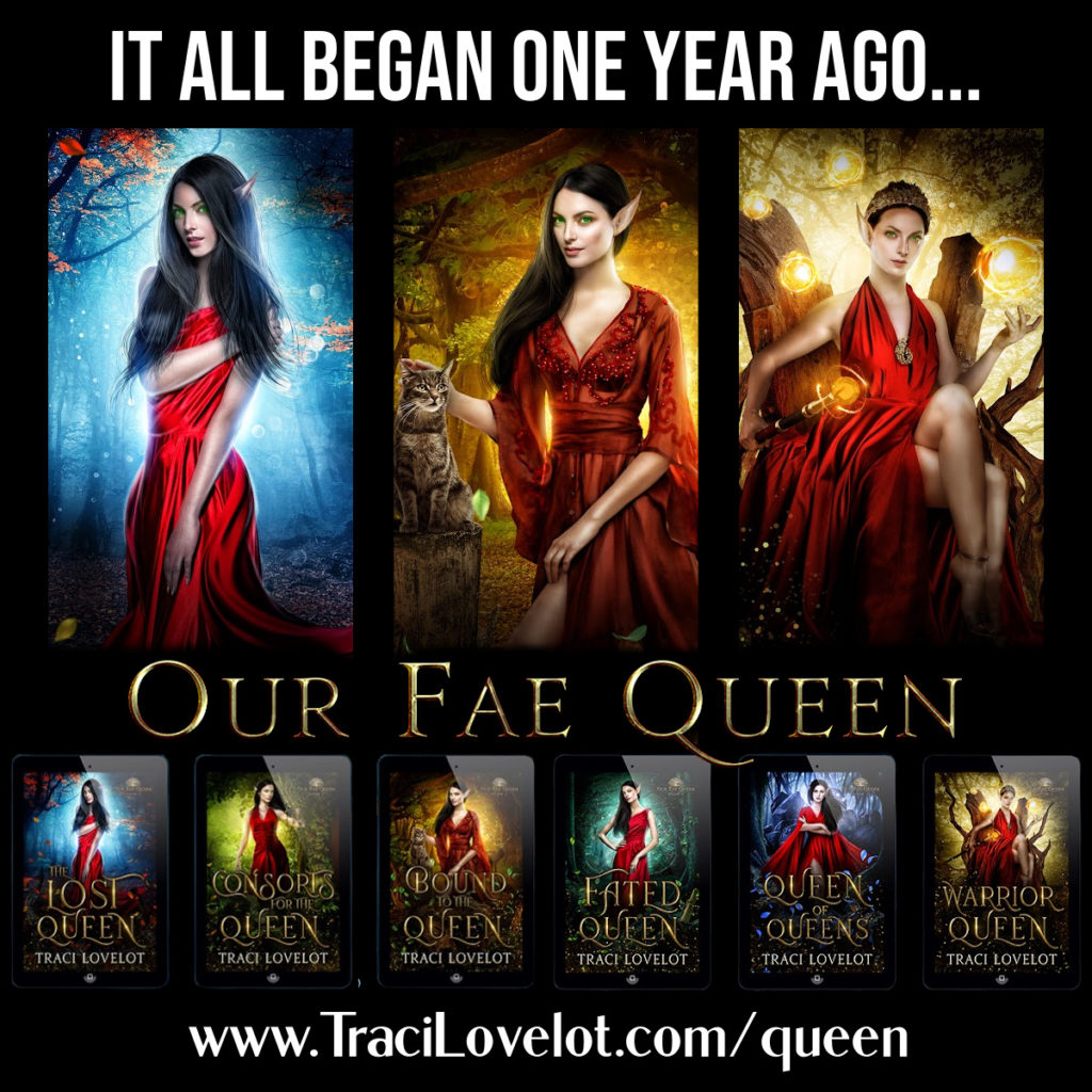 It all began one year ago: Our Fae Queen complete series shows all 6 book covers