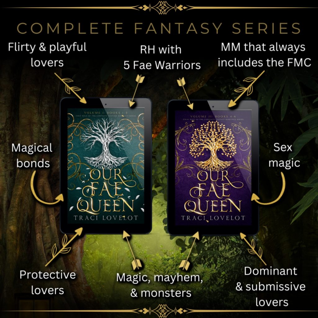 Complete fantasy series shows both covers