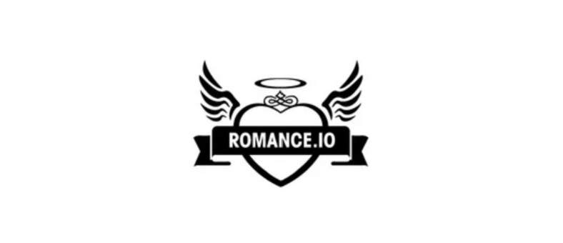 Romance.io logo shows a heart with angel wings