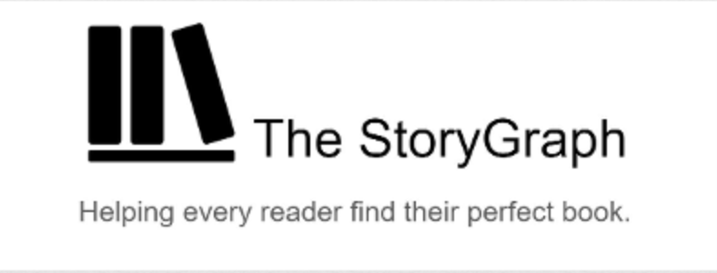 TheStoryGraph logo shows 3 books leaning on each other
