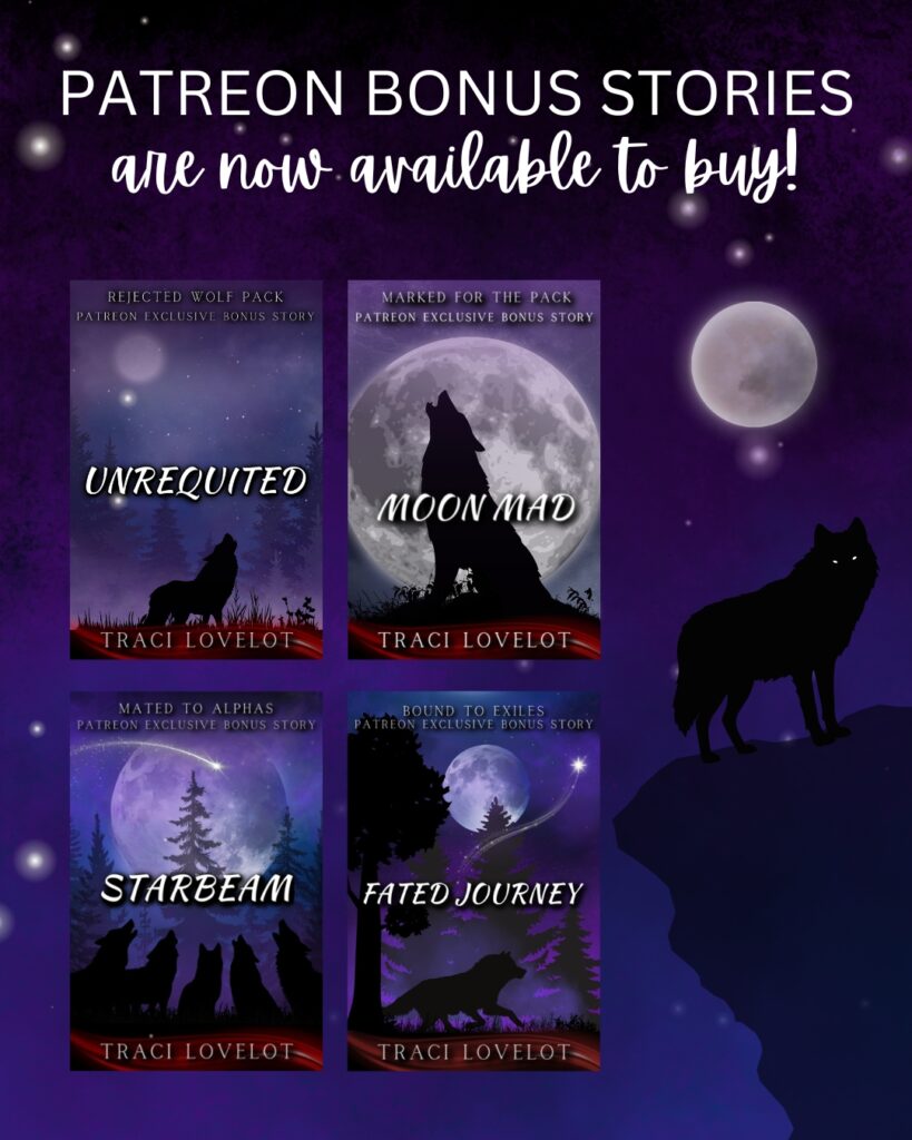 Here are the 4 Patreon bonus stories of the Rejected Wolf Pack so far