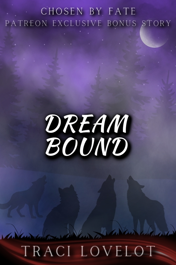 Dream Bound bonus cover shows the silhouette of four wolves in a forest setting surrounded by mist.