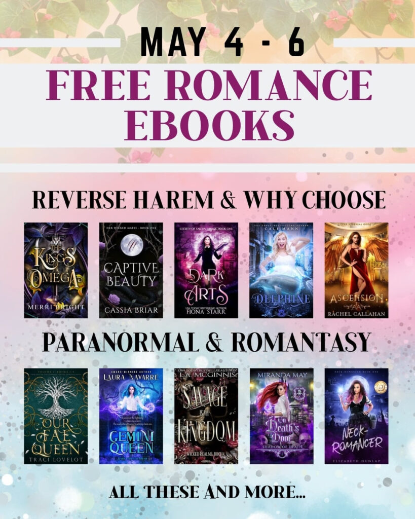 15 free reverse harem paranormal and fantasy romance books May 5th only 