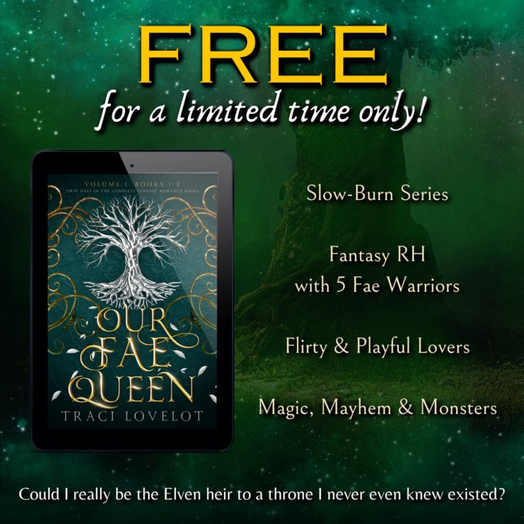 Our Fae Queen box set featuring The Lost Queen, Consorts for the Queen, and Bound to the Queen by Traci Lovelot
