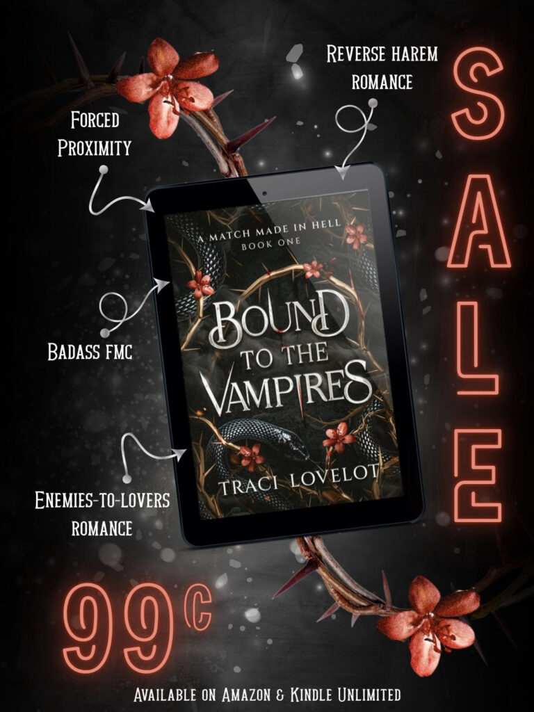 A Match Made in Hell, Bound to the Vampires Book 1, with the snake cover at 99 cents 
